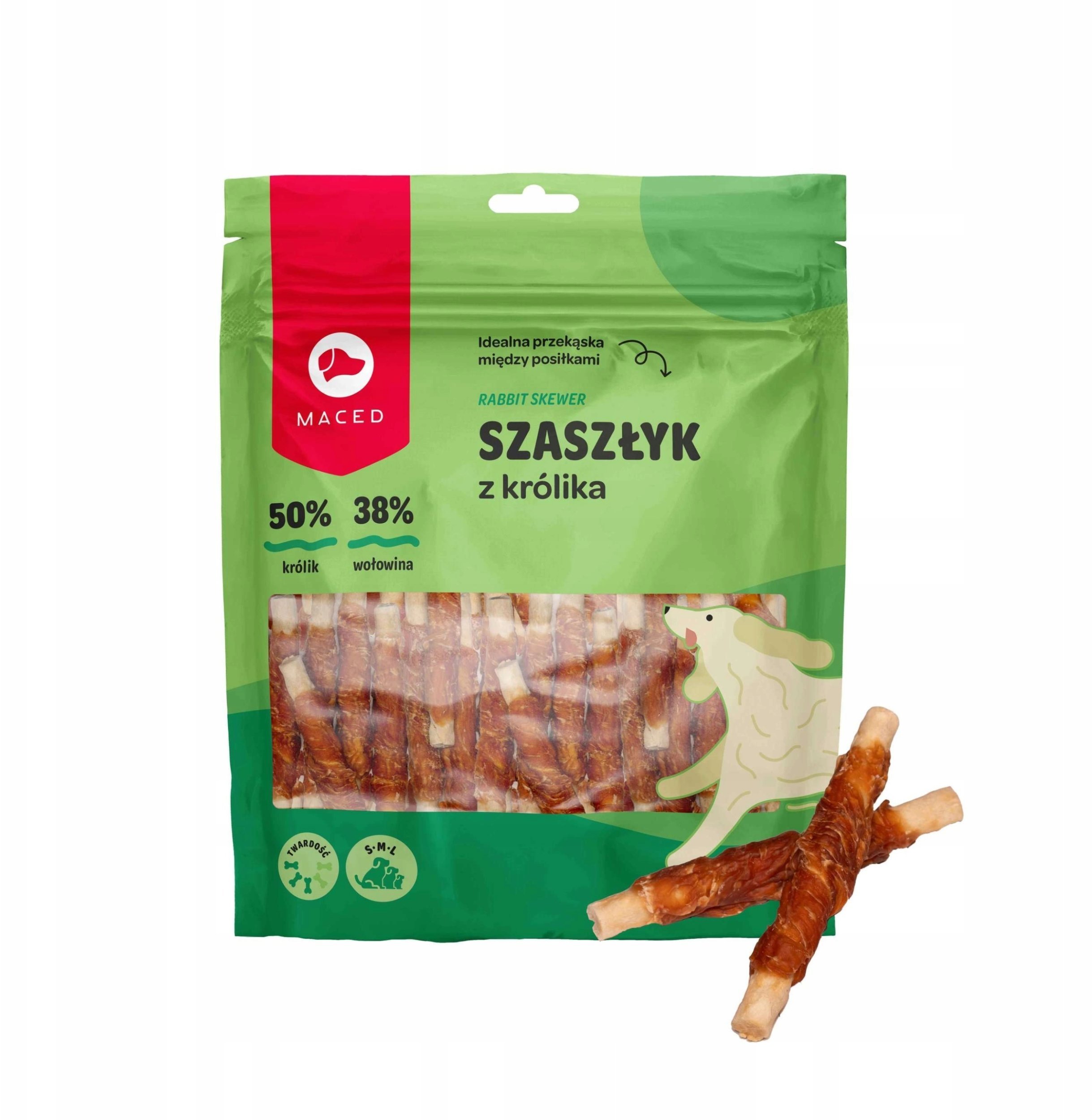 Mersjo PRZYSMAK DLA PSA - Szaszłyki z królika 500g MACED Przysmaki GRYZAK PREMIUM