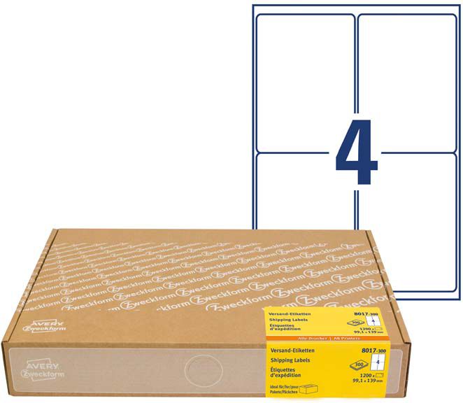Avery Zweckform ETYK.ZF WYSYŁKOWE 99X,1X139 1200 ETYK. - 8017-300