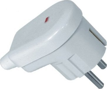 Orno Wtyczka kątowa 2P+Z z podświetleniem, biała