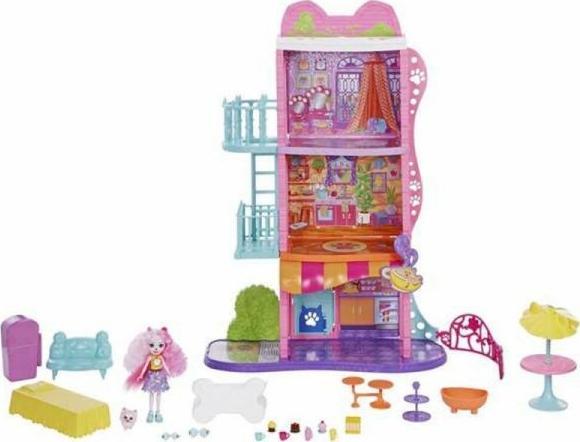 Mattel Lalka Enchantimals Miejski domek z kawiarenka HHC18