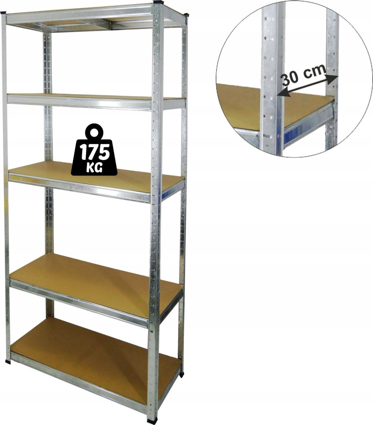 Kadax KADAX Regał Metalowy Magazynowy 180x90x30cm 875kg
