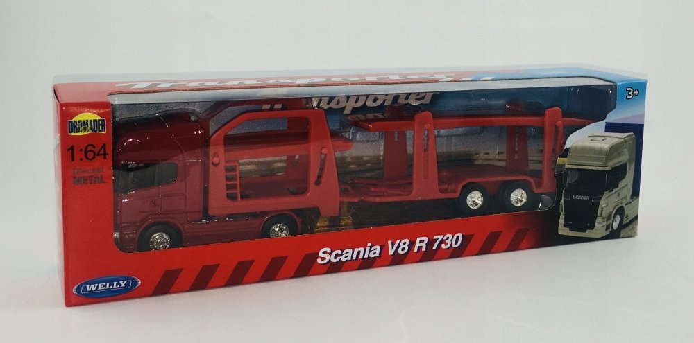 Welly WELLY TRUCK 1:64 SCANIA R730 TRANSPORTER