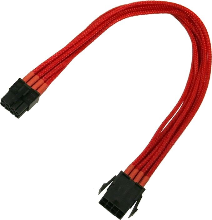 Nanoxia PCIe 8-pin - PCIe 8-pin, 0.3m, Czerwony (900300022)