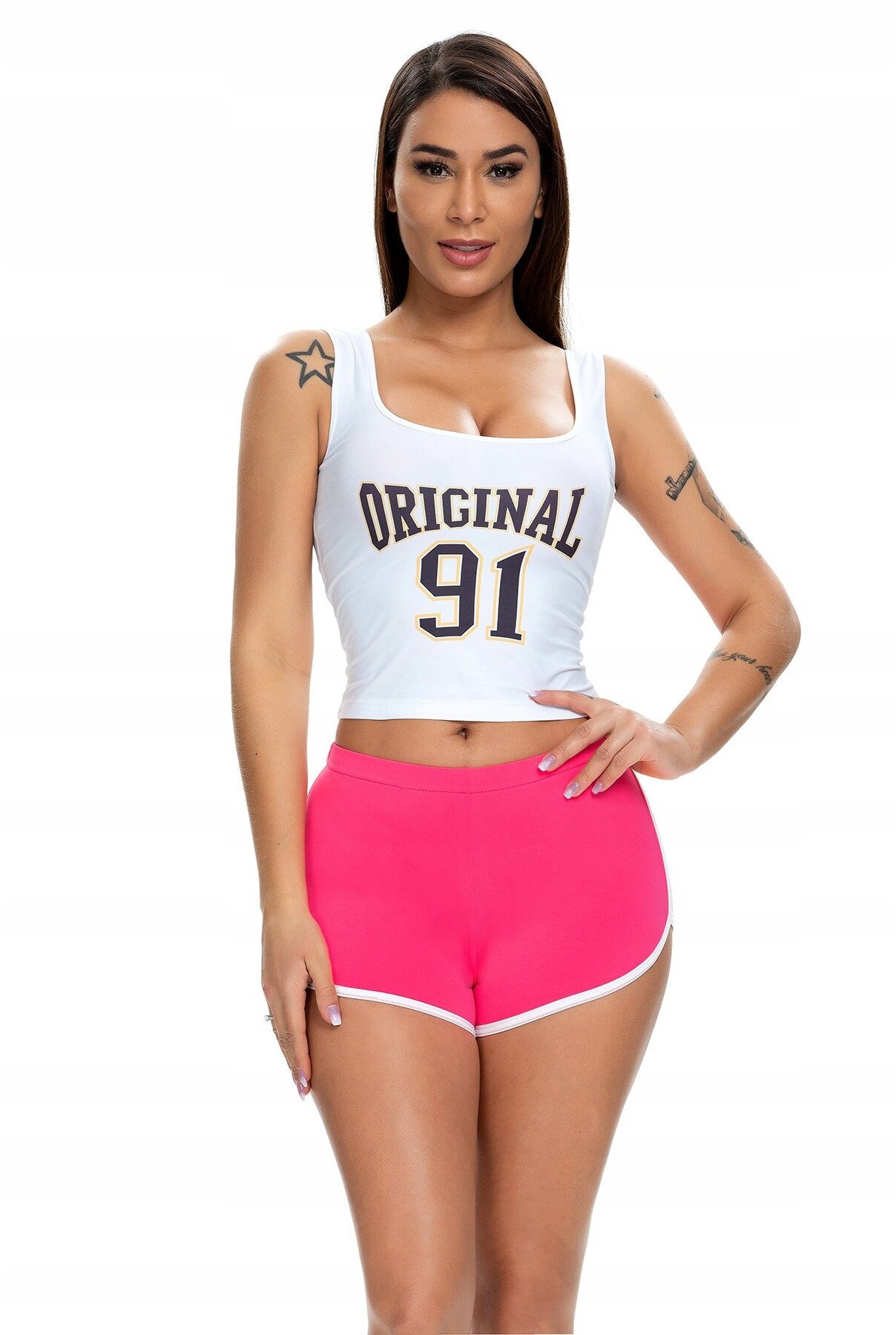 SZORTY Damskie SPORTOWE Wygodne SPODENKI Różowe M