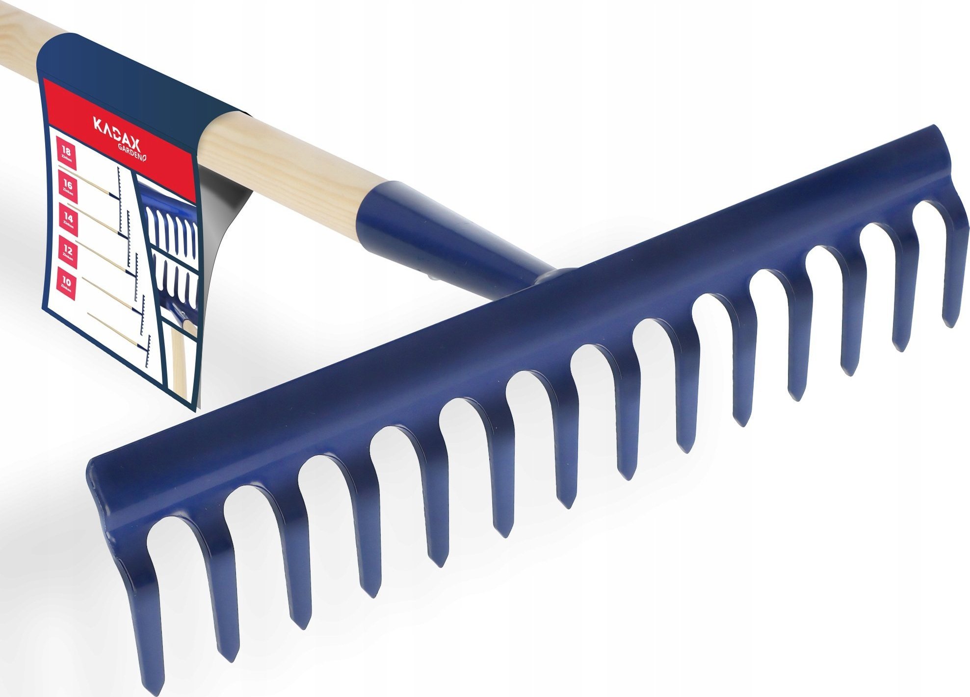 Kadax Grabie Metalowe Utwardzane Z Trzonkiem 14 Zębów