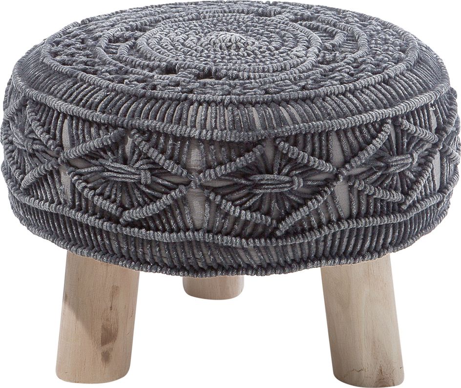 Beliani Stołek grafitowy MUNDRA