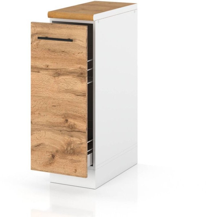 Szafka Kuchenna Stojąca Z Blatem Szafka Cargo 15cm Spremium Dąb Wotan