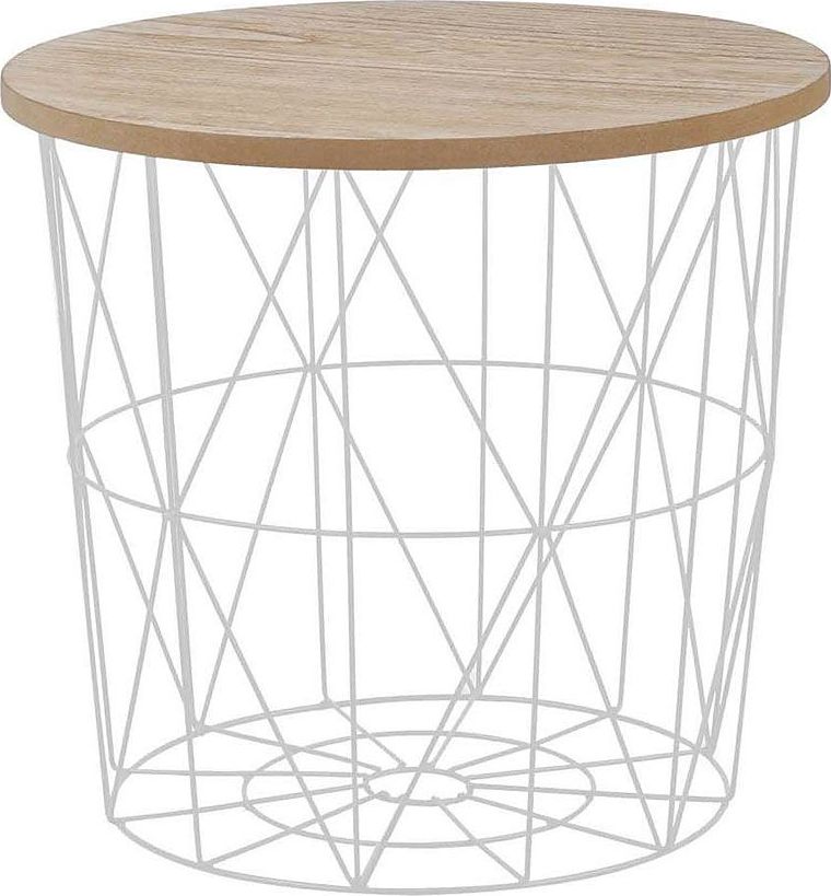 Elior Okrągły stolik kawowy Rista - naturalny + biały