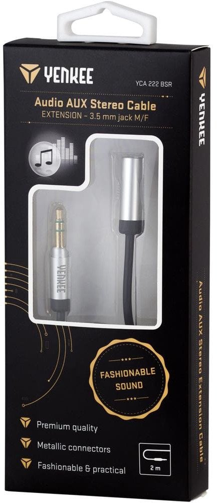 YCA 222 BSR Kabel AUX M/F 2m met. YENKEE