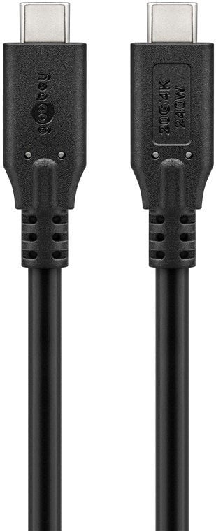 Kabel USB Goobay USB-C - USB-C 1.5 m Czarny (RB74188)
