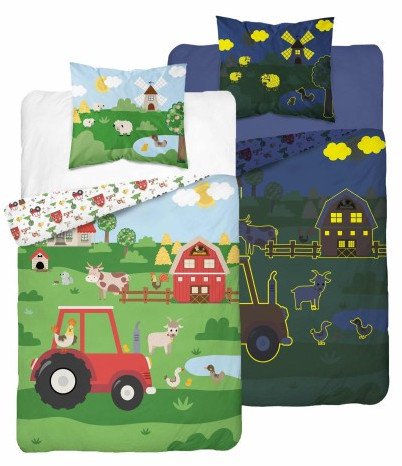 Pościel bawełniana świecąca w ciemności 140x200