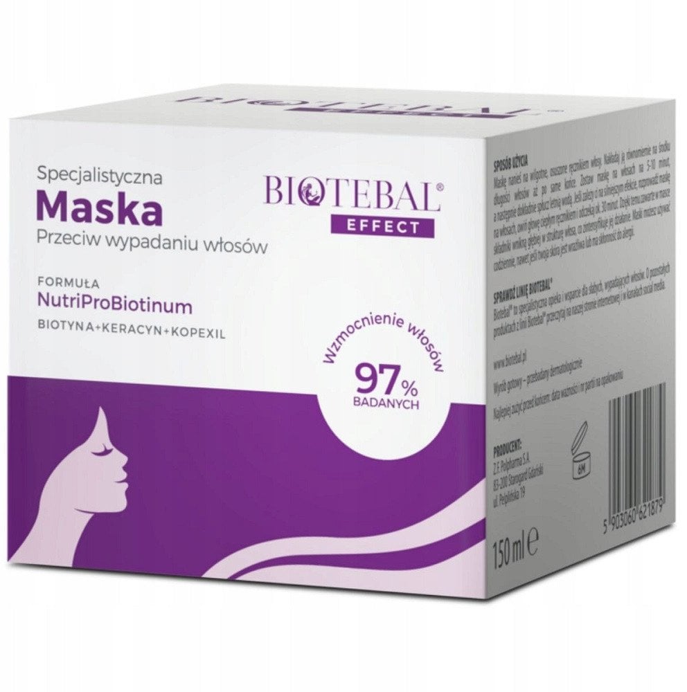 Biotebal Effect specjalistyczna maska przeciw wypadaniu włosów 150ml