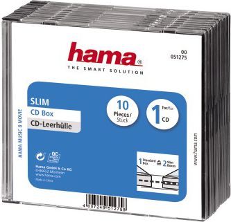 Hama Pudełka na płyty CD Slim Standard 10szt (512750000)