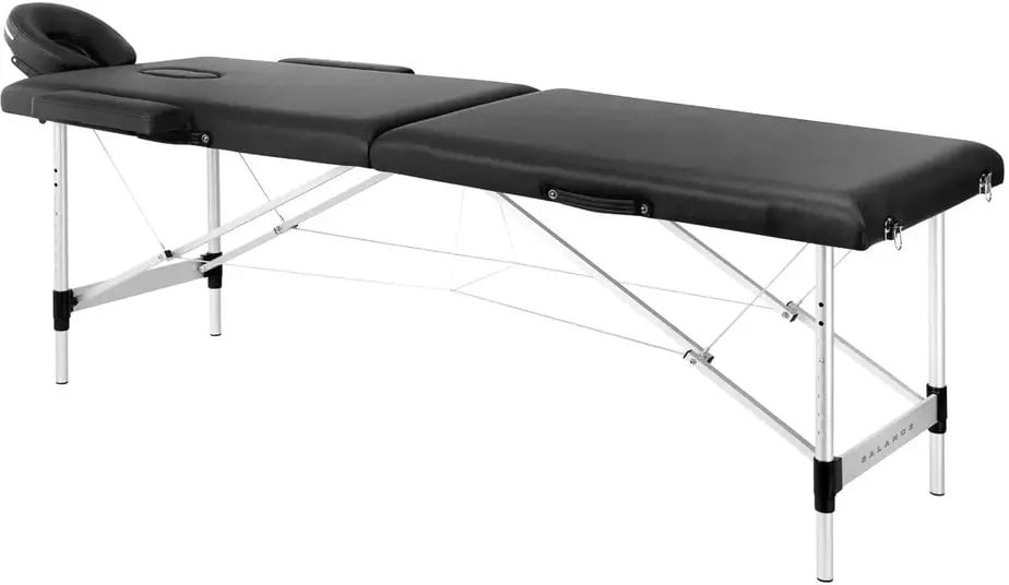 Balance stół składany do masażu aluminiowy 2 segmenty czarny