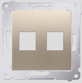 Kontakt-Simon Pokrywa gniazda teleinformatycznego podwójnego SIMON54 złota - DKP2.01/44