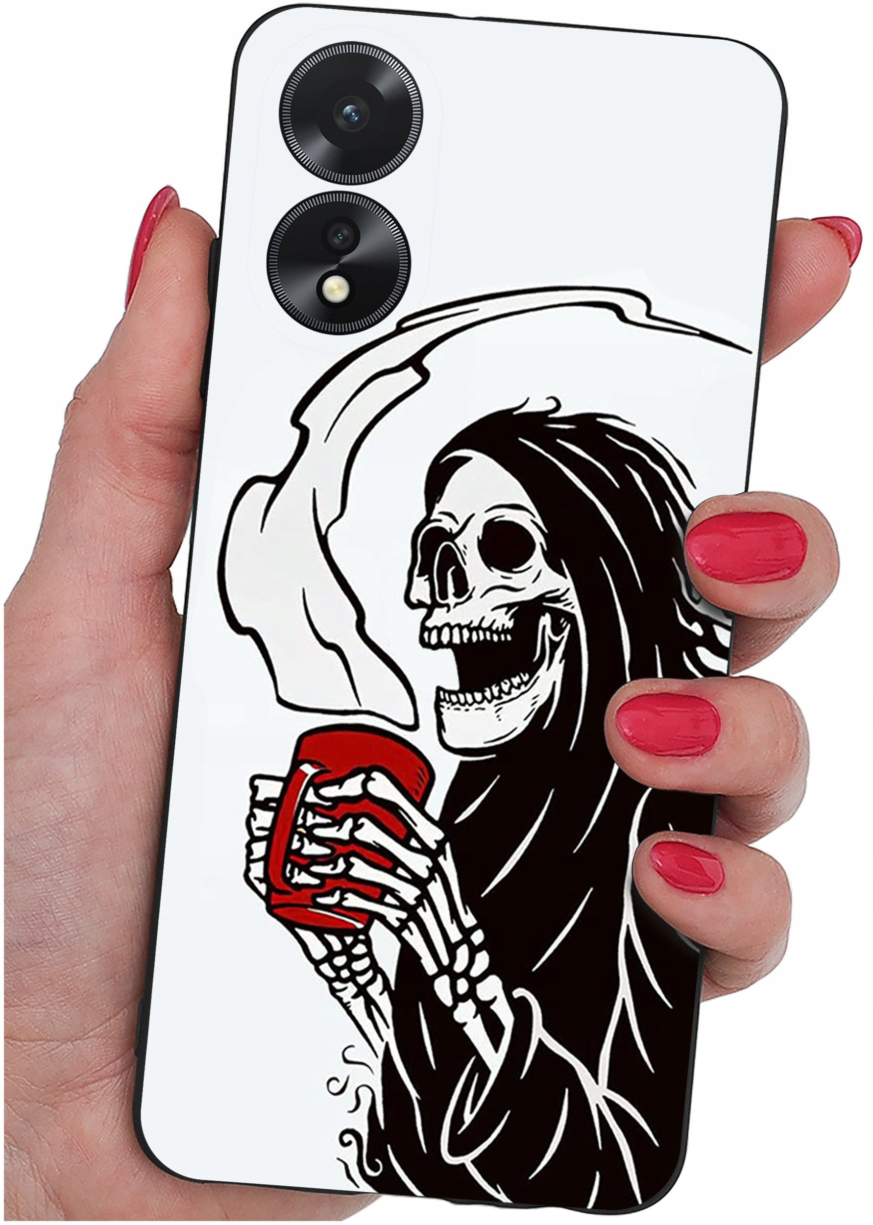 ETUI do Oppo A38 4G WZORY |SILIKONOWE MATT CASE + SZKŁO 9H