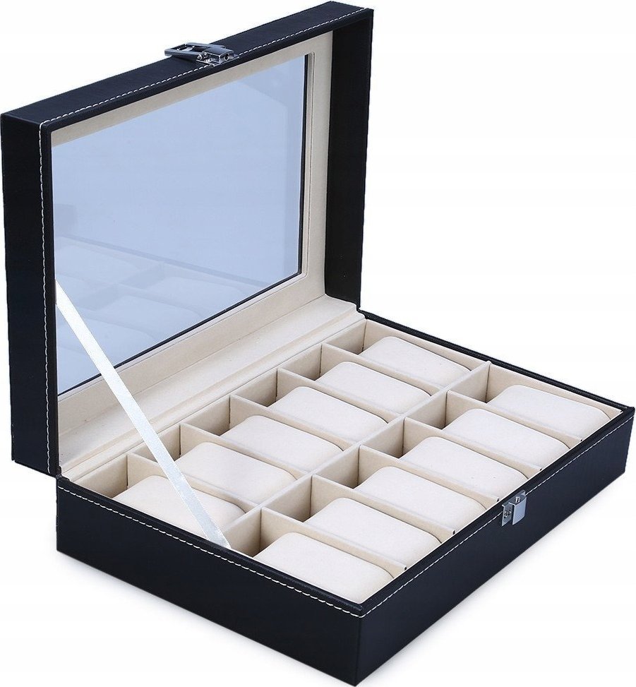 Korbi PUDEŁKO ETUI ORGANIZER SZKATUŁKA NA ZEGARKI 12szt