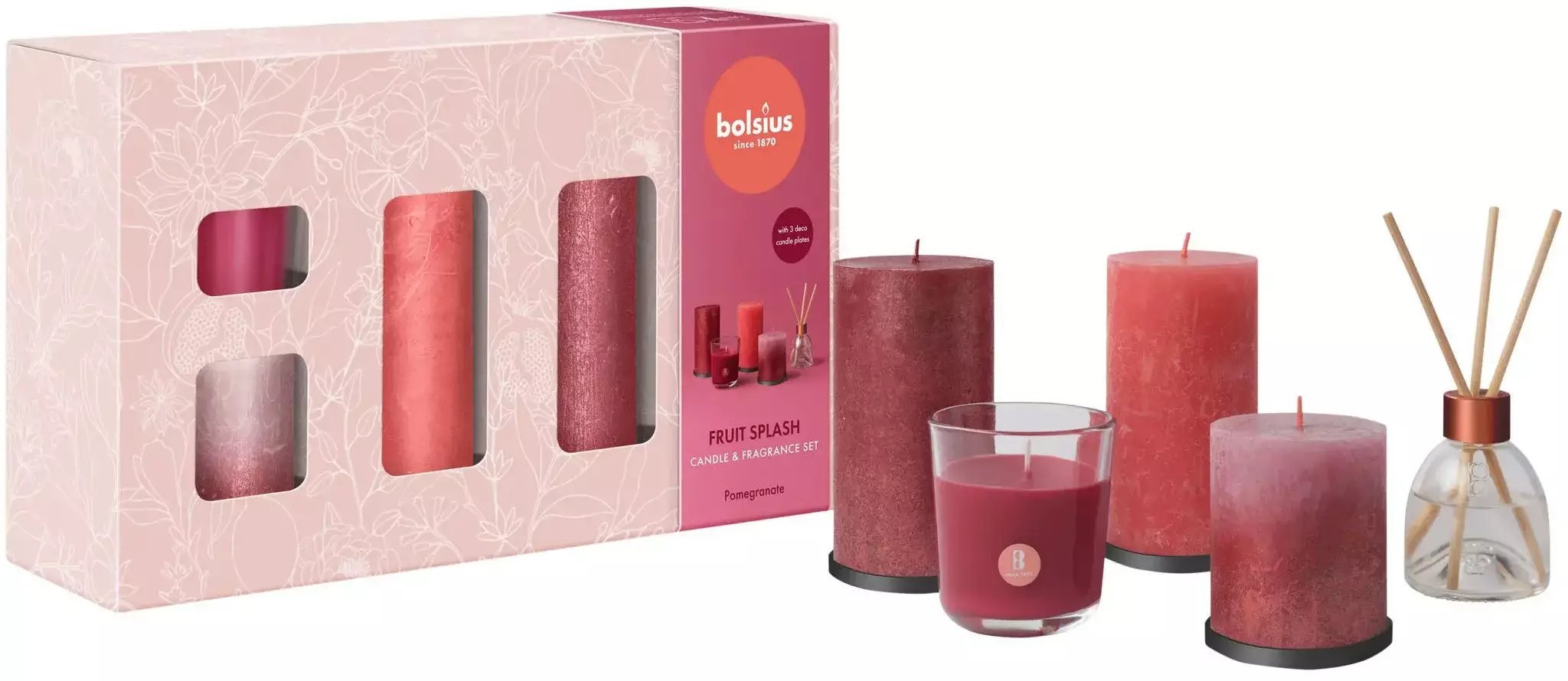 Bolsius Zestaw prezentowy Fruit Splash granat 8717847191274 8717847191274 (8717847191274)