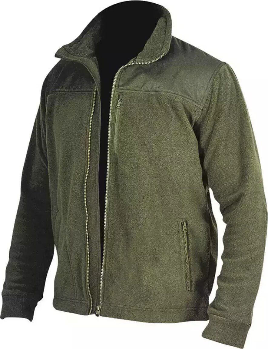 Dedra Bluza polarowa z wstawkami, 280g/m2, rozm.XXXL,kolor zielony