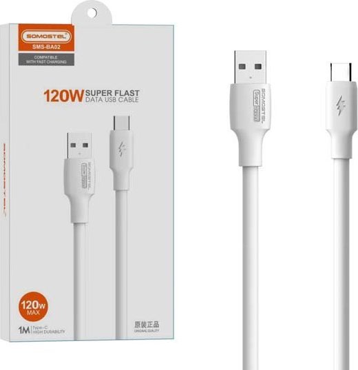 Kabel USB Vega USB-A - USB-C 1 m Biały (32073)