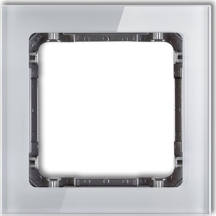 Karlik Ramka Deco pojedyncza szary efekt szkła spód: grafitowy (15-11-DRS-1)