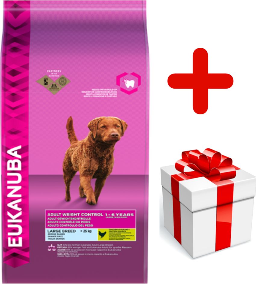Eukanuba Eukanuba adult large breed weight control chicken 15kg + niespodzianka dla psa GRATIS!