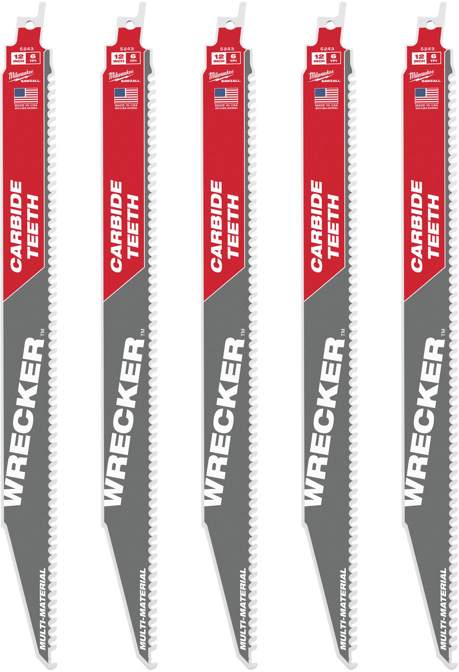 MILWAUKEE BRZESZCZOT S TCT WRECKER Z WĘGLIKIEM 300mm/6T /5szt.