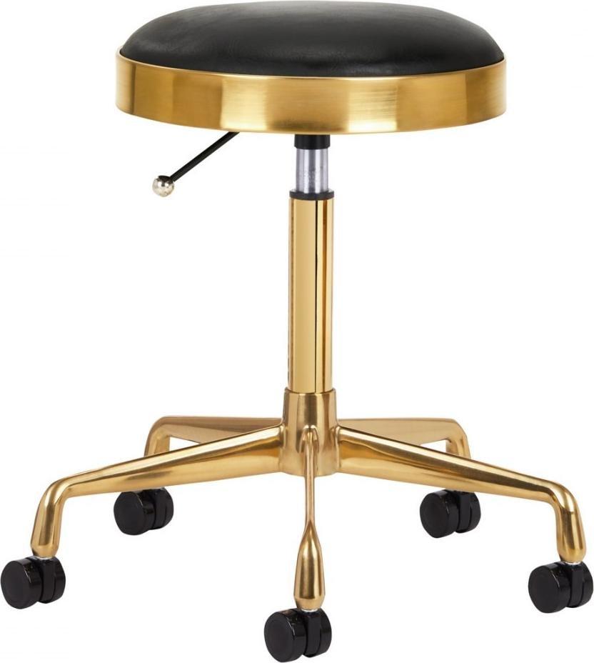 Activeshop TABORET KOSMETYCZNY H7 ZŁOTY CZARNY