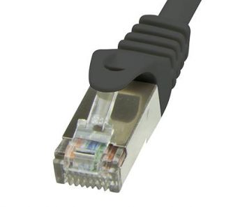 LogiLink Patchcord CAT 6 F/UTP 0.25m czarny (CP2013S)