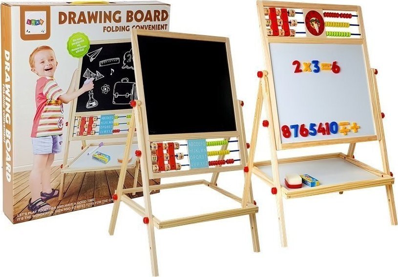 Lean Tablica Drewniana Kredowa Liczydło Zegar Liczby na Magnes