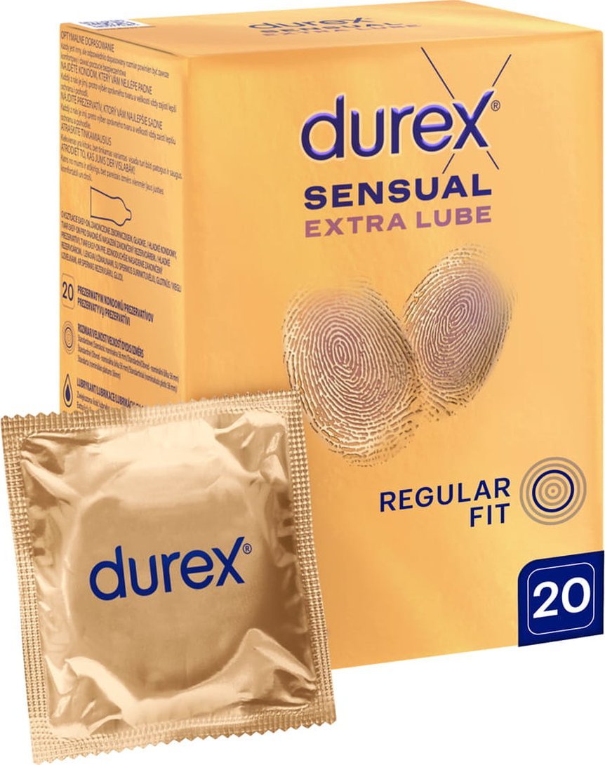 Durex Sensual extra lube prezerwatywy z dodatkowym lubrykantem 20szt