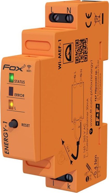 F&F FOX - Monitor licznik energii elektrycznej Wi-Fi 1-fazowy - ENERGY 1