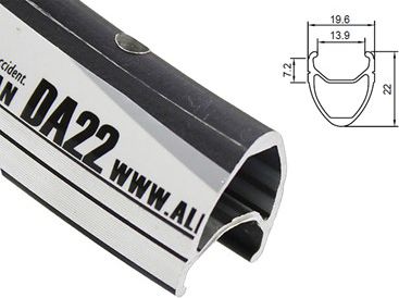 Alexrims Obręcz szosa DA22 700x28otw. bok CNC czarna (ALX-DA2228S)