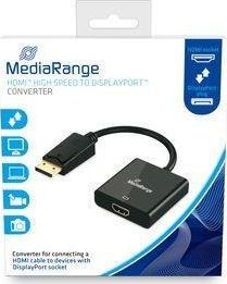 Adapter AV MediaRange DisplayPort - HDMI czarny (MRCS177)