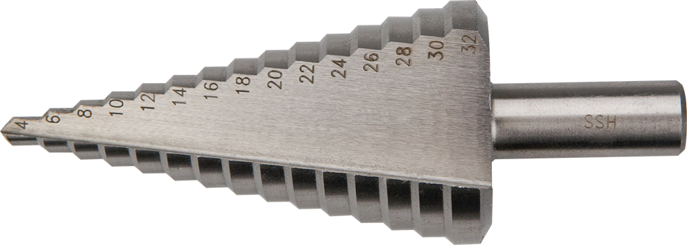 Wiertło Graphite stopniowe walcowe 4 6 10 12 14 16 8 18 20 30 32 22 24 28 26mm (57H740)