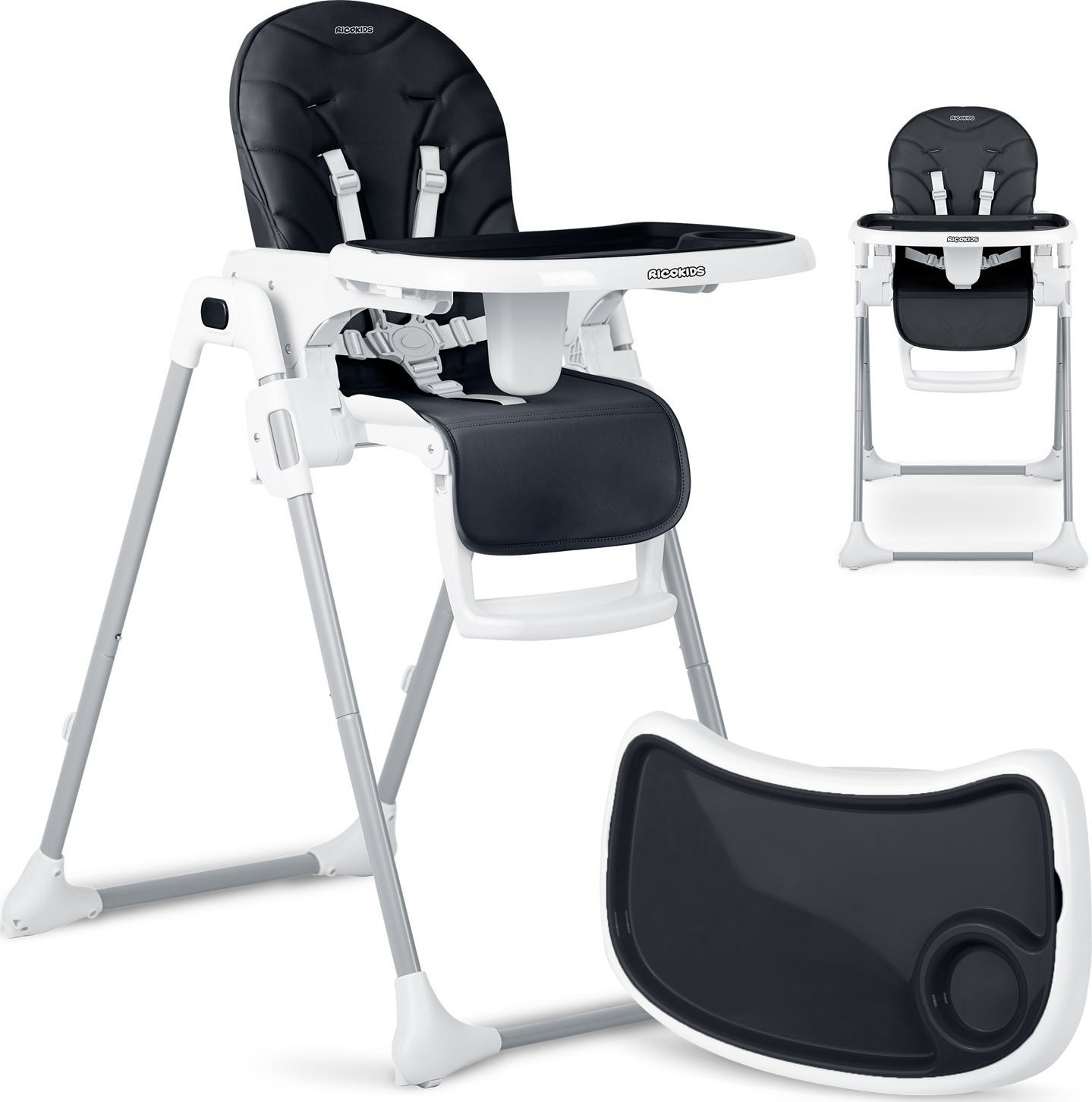 Ricokids Krzesełko do karmienia Ricokids Tulo czarne