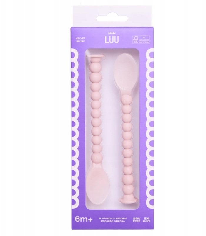 NUK LUU KIDS-ZESTAW ŁYŻEK DO KARMIENIA VELVET BLUSH