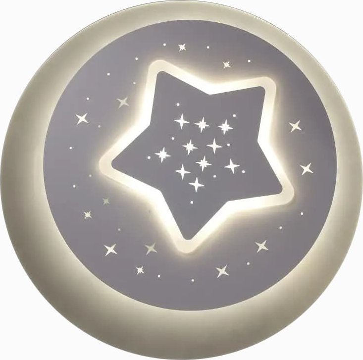 VEN LAMPA sufitowa VEN P-798/9 dekoracyjna OPRAWA gwiazdy LED 74W plafon biały