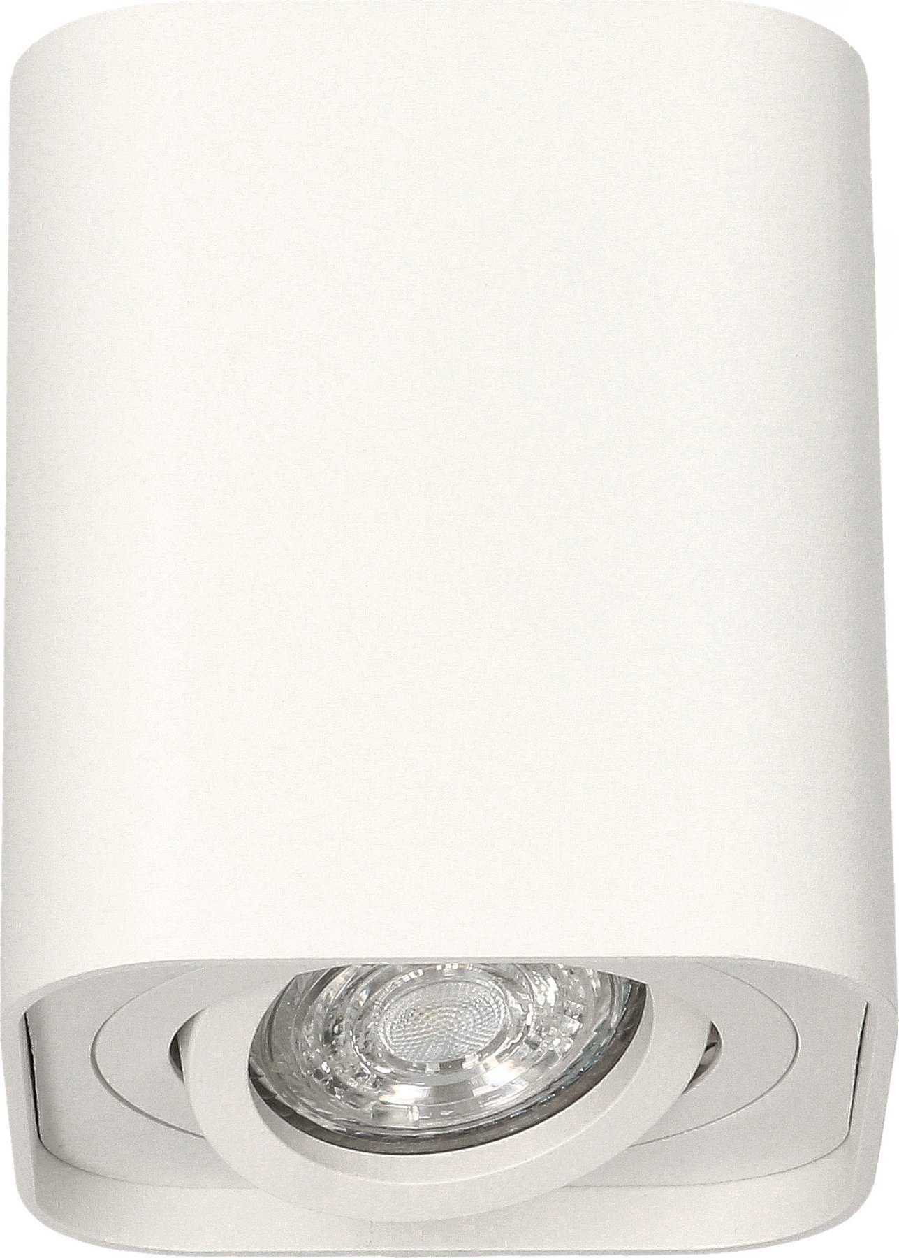 Lampa sufitowa MEGAKABEL Lampa sufitowa HARYS K natynkowa oprawa punktowa nowoczesna TUBA kwadratowa GU10 biała MK MEGAKABEL