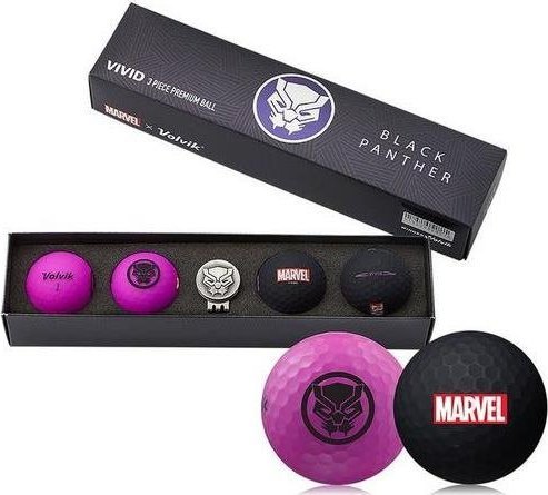 Volvik morele Piłki golfowe VOLVIK MARVEL BLACK PANTHER, Pack