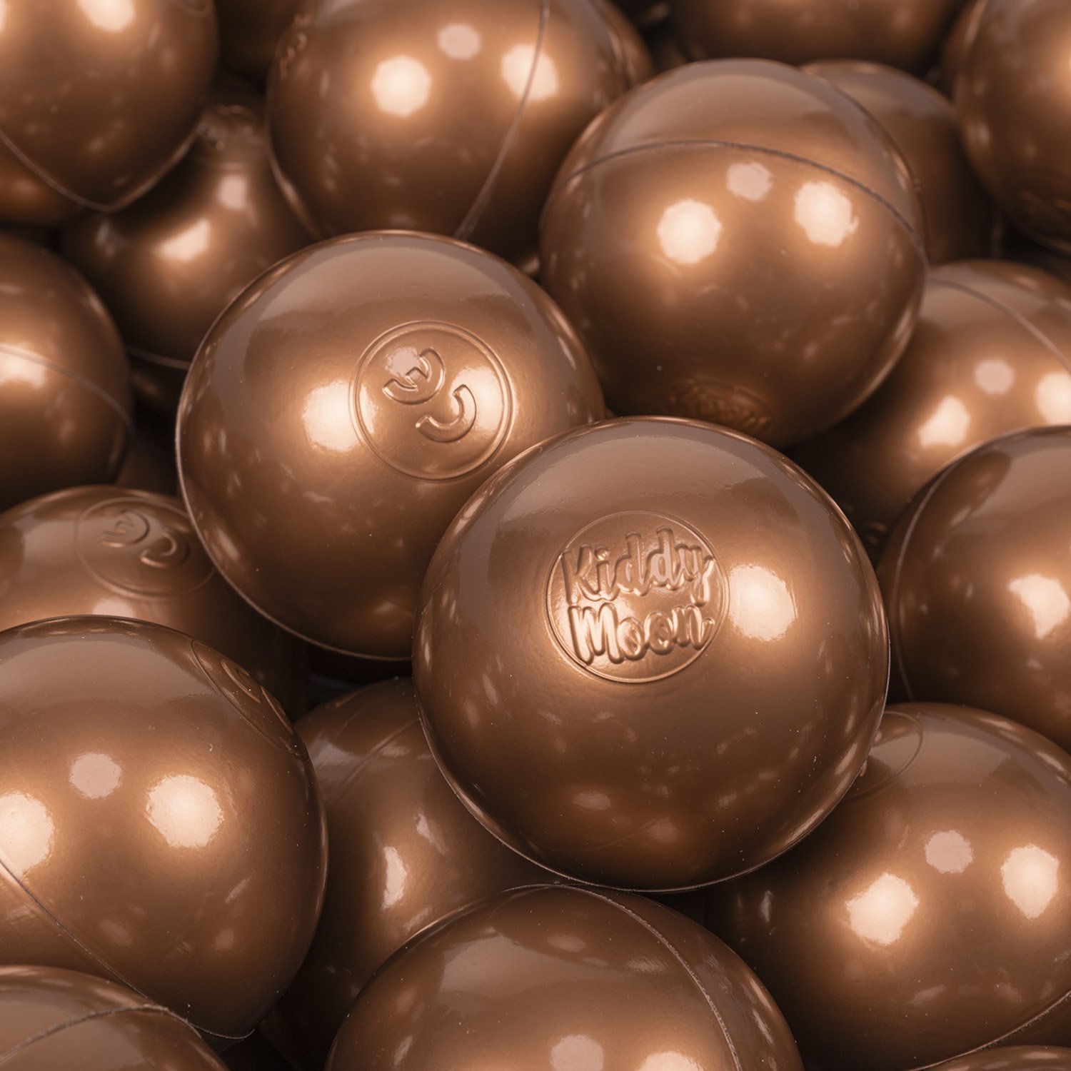 KiddyMoon KiddyMoon Plastikowe piłeczki 7cm miedziany 50 Zabawka zestaw kulek