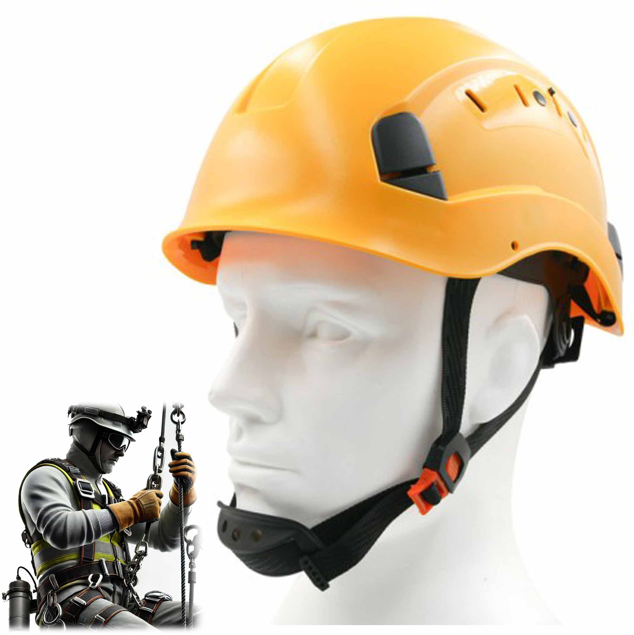 Kask Roboczy Wysokościowy Z Paskiem Regulacja Wentylacja Thor Żółty St03 Pgt Helmet Thor Abs Yl 5905616234304