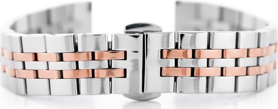 Bransoleta Pacific Model 4 srebrno róż.złota 16mm