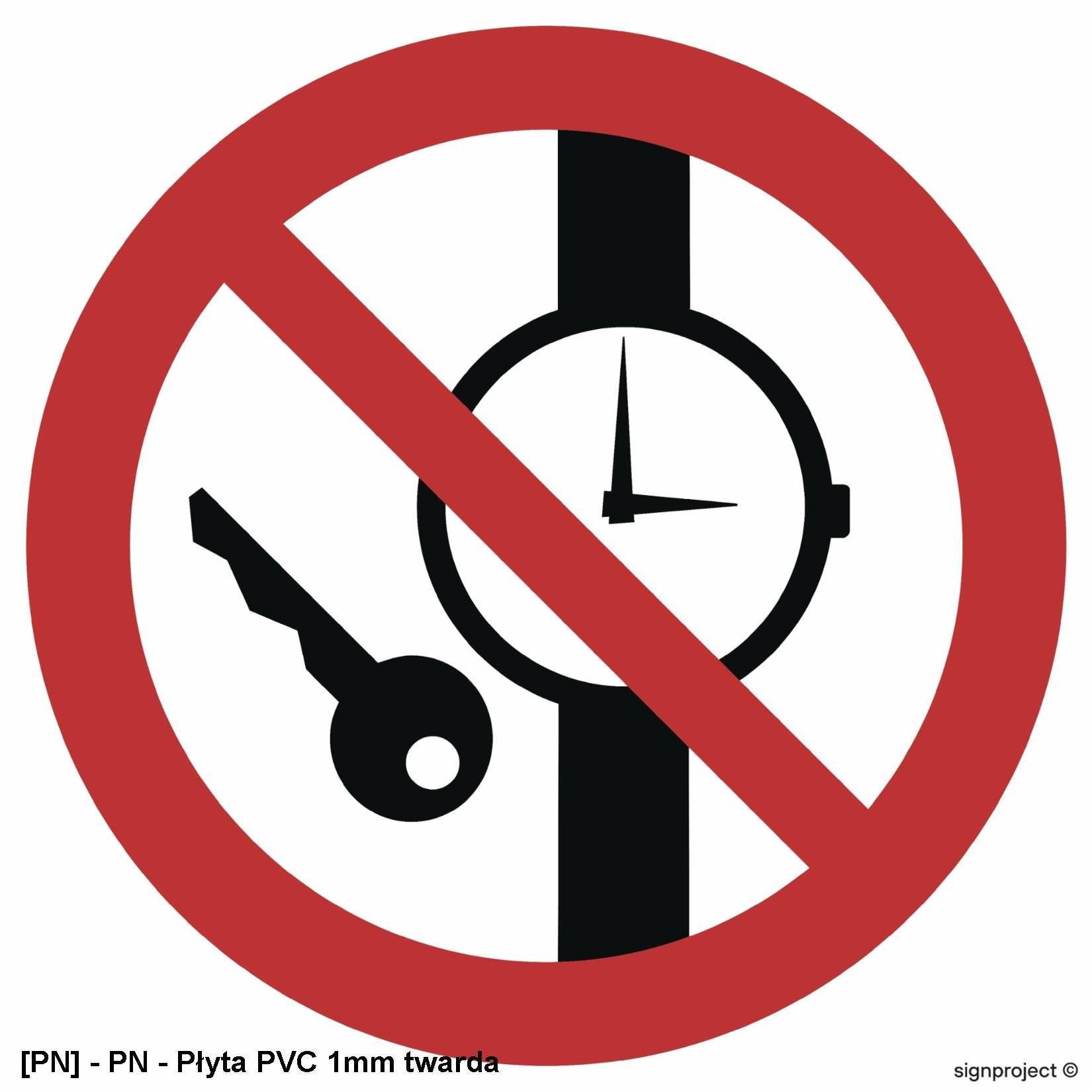 GB011 - Zakaz posiadania przedmiotów metalowych 500x500