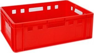 Artech Pojemnik transportowy EURO 200, mięsny, wym. 600 x 400 x 200 mm (Kolor czerwony)