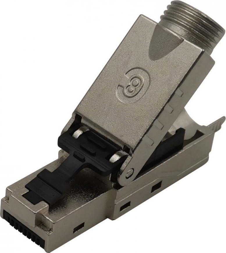 Techly Wtyk Techly RJ45 Cat8.1 STP samozaciskowy czarny