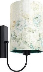 Kinkiet Lumes Nowoczesny kinkiet z abażurem w kwiaty - S373-Aisha