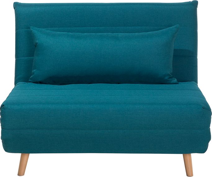 Beliani Sofa rozkładana niebieska SETTEN