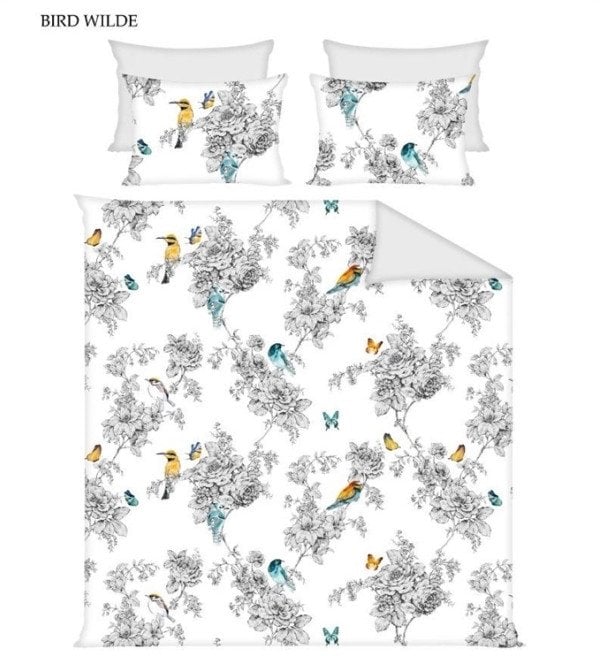 BED COV SET Bird Wilde SATEEN 140x200CM