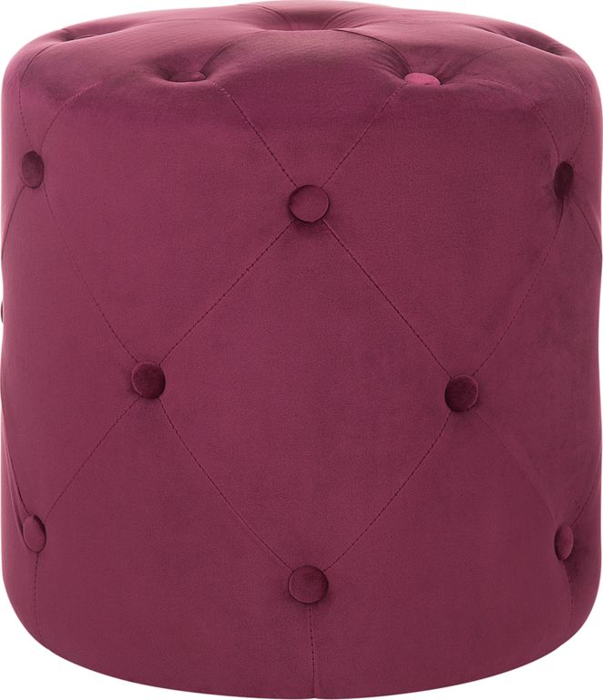 Beliani Puf welurowy 40 cm burgundowy COROLLA